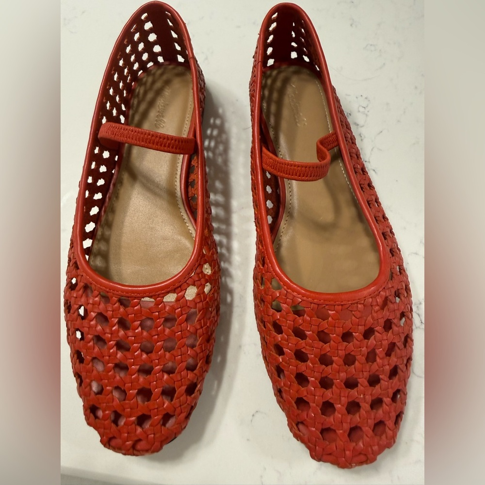 Madewell red flat NWOT size 8